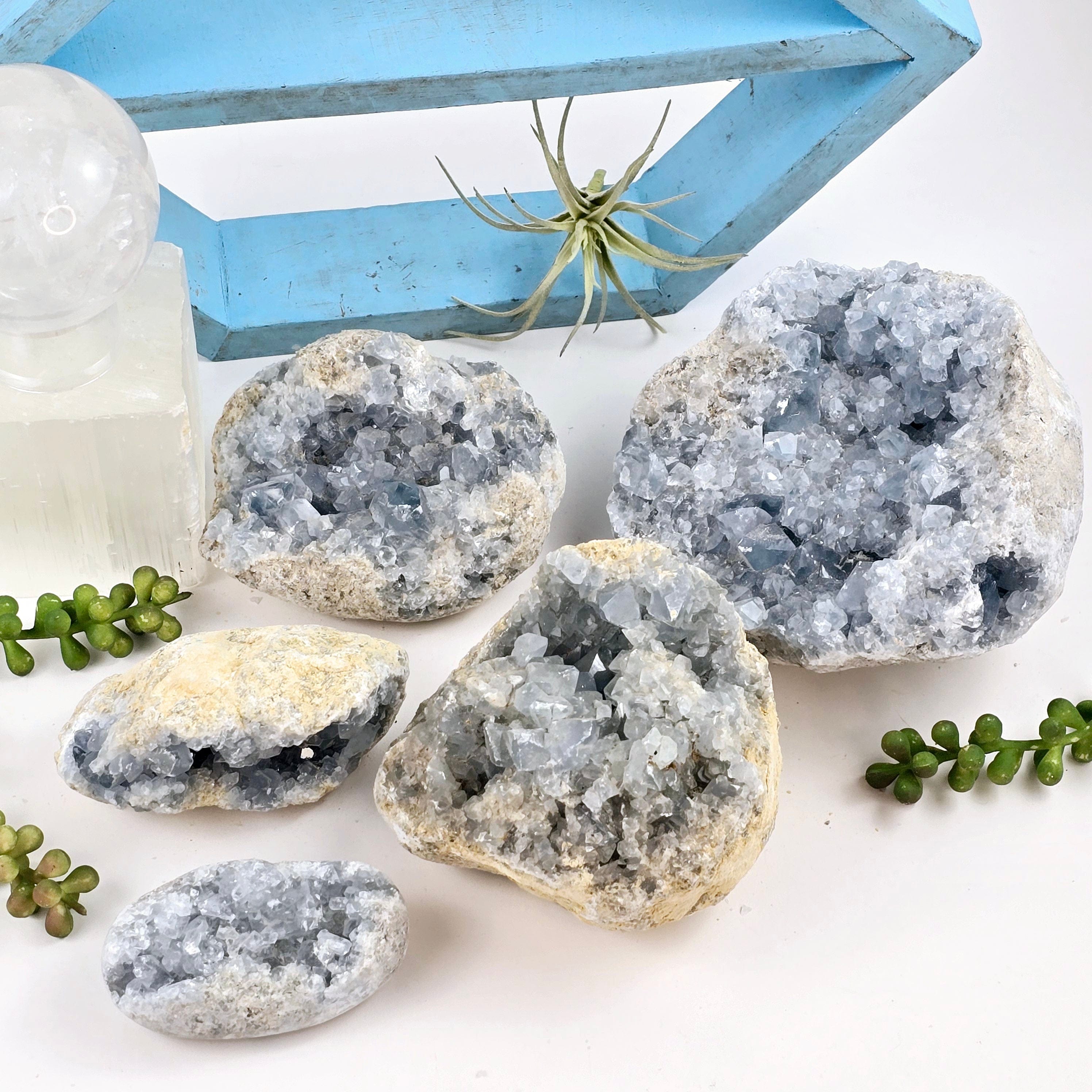 Celestite Crystal Cluster - By Weight – Rock Paradise