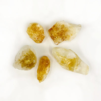 Rough Citrine showing assorted sizes