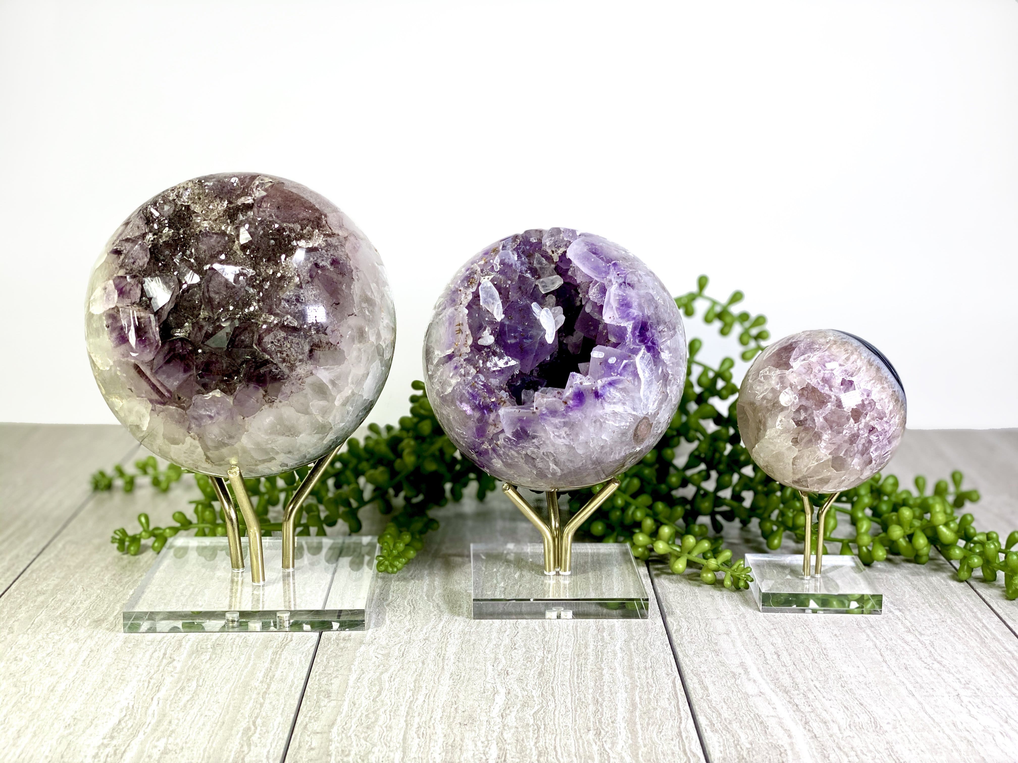 10-Pack Acrylic Clear Display Stands – Sphere Holders For Crystals, Stones, Or Spheres