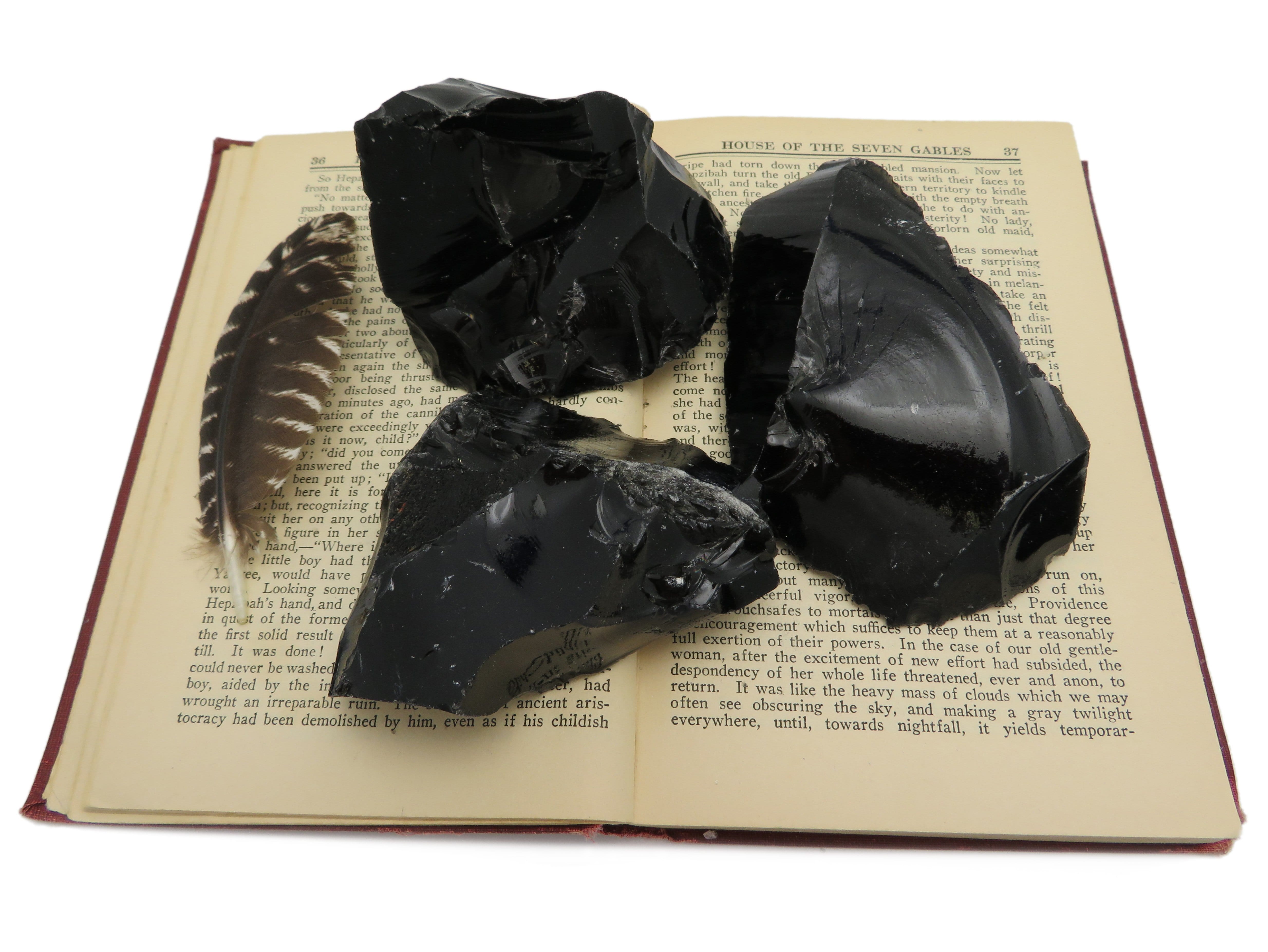Obsidian Chunk - Natural Raw Obsidian Stone - Natural Black