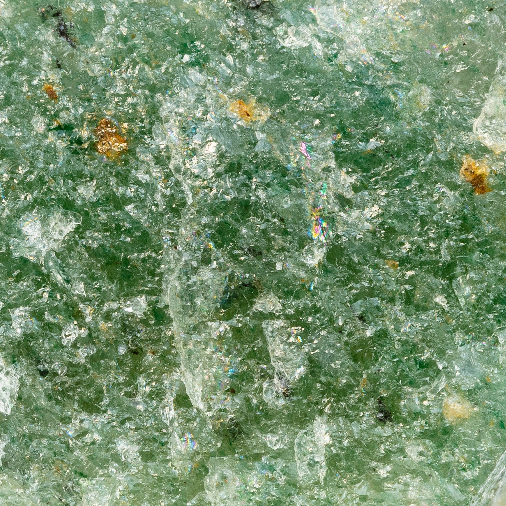 close up green aventurine crystal