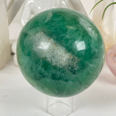Fluorite Crystal Sphere showing another side of the sphere