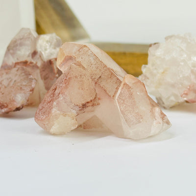 lithium quartz with decorations in the background