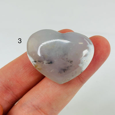 FLOWER AGATE HEARTS ON WHITE BACKGROUND