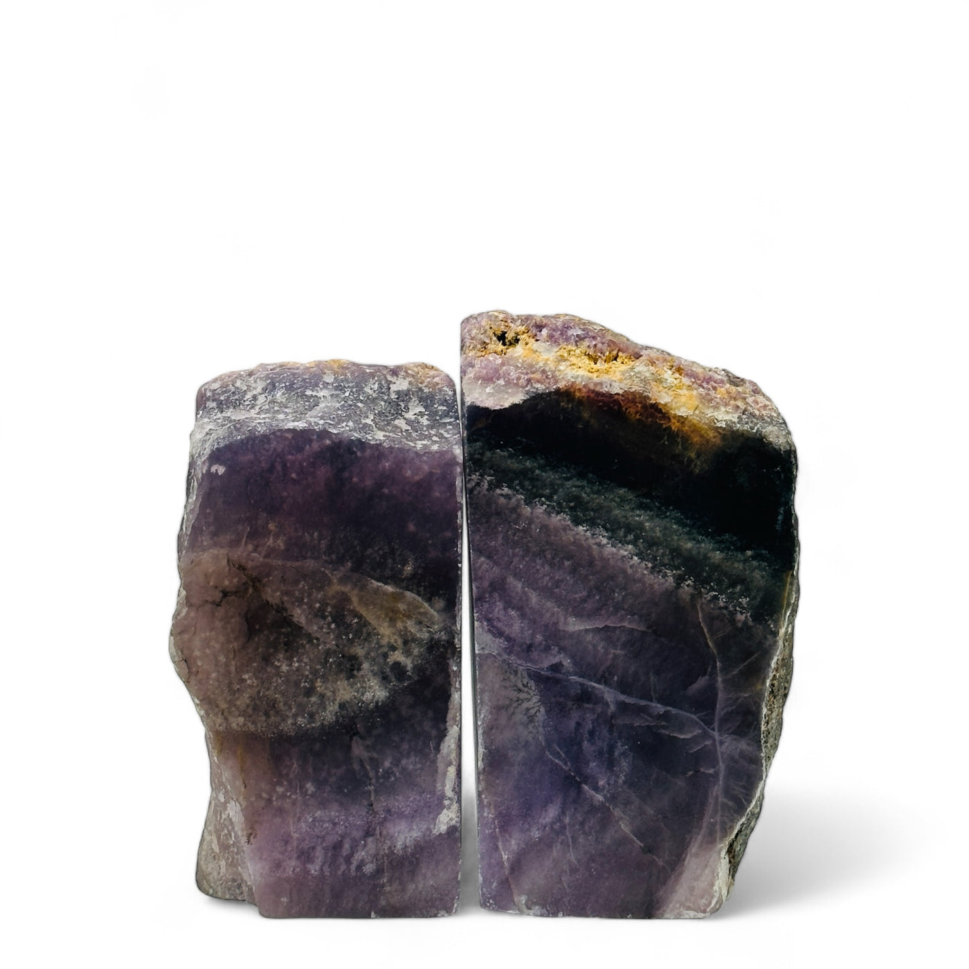 Fluorite Bookend side view one.