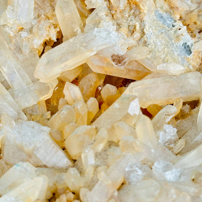 Tangerine Quartz Crystal Cluster - One of a Kind #3 closeup for detail