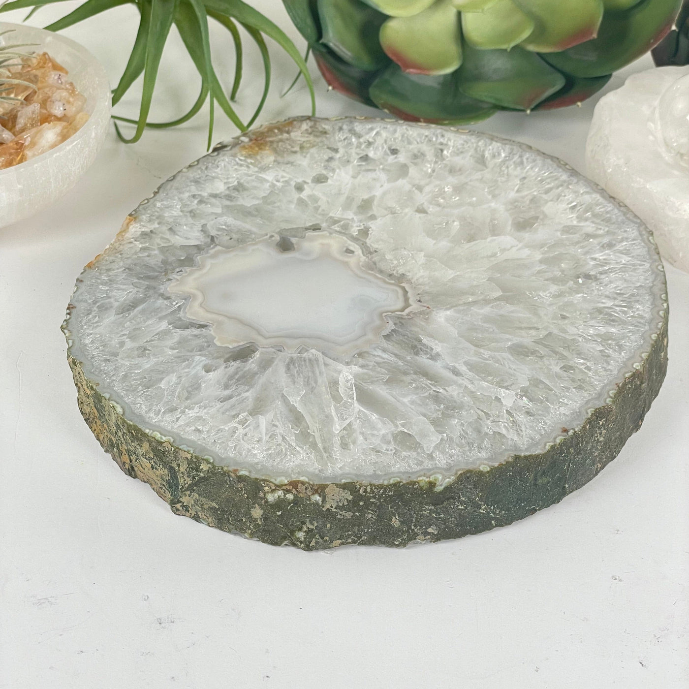 Agate Crystal Slab - One-of-a-Kind #1 side view