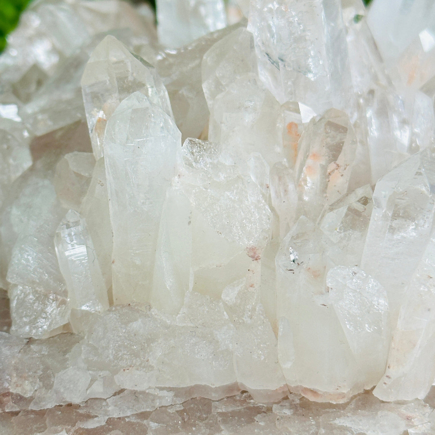 Lemurian Tangerine Quartz - High Grade Crystal Cluster - One-of-a-Kind #3 closeup for detail