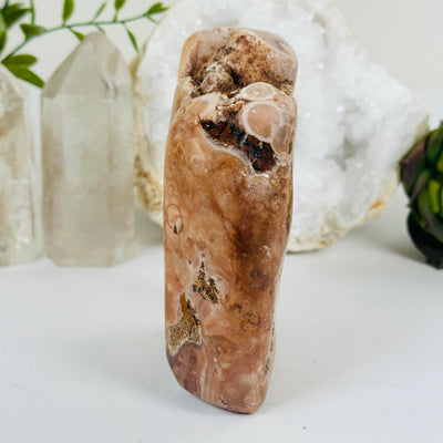 Pink Amethyst Polished Crystal Freeform One-of-a-Kind #1 side view