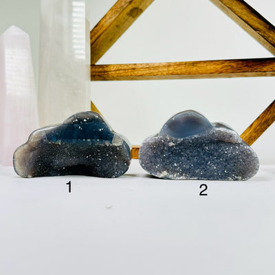 agate cloud with decorations in the background