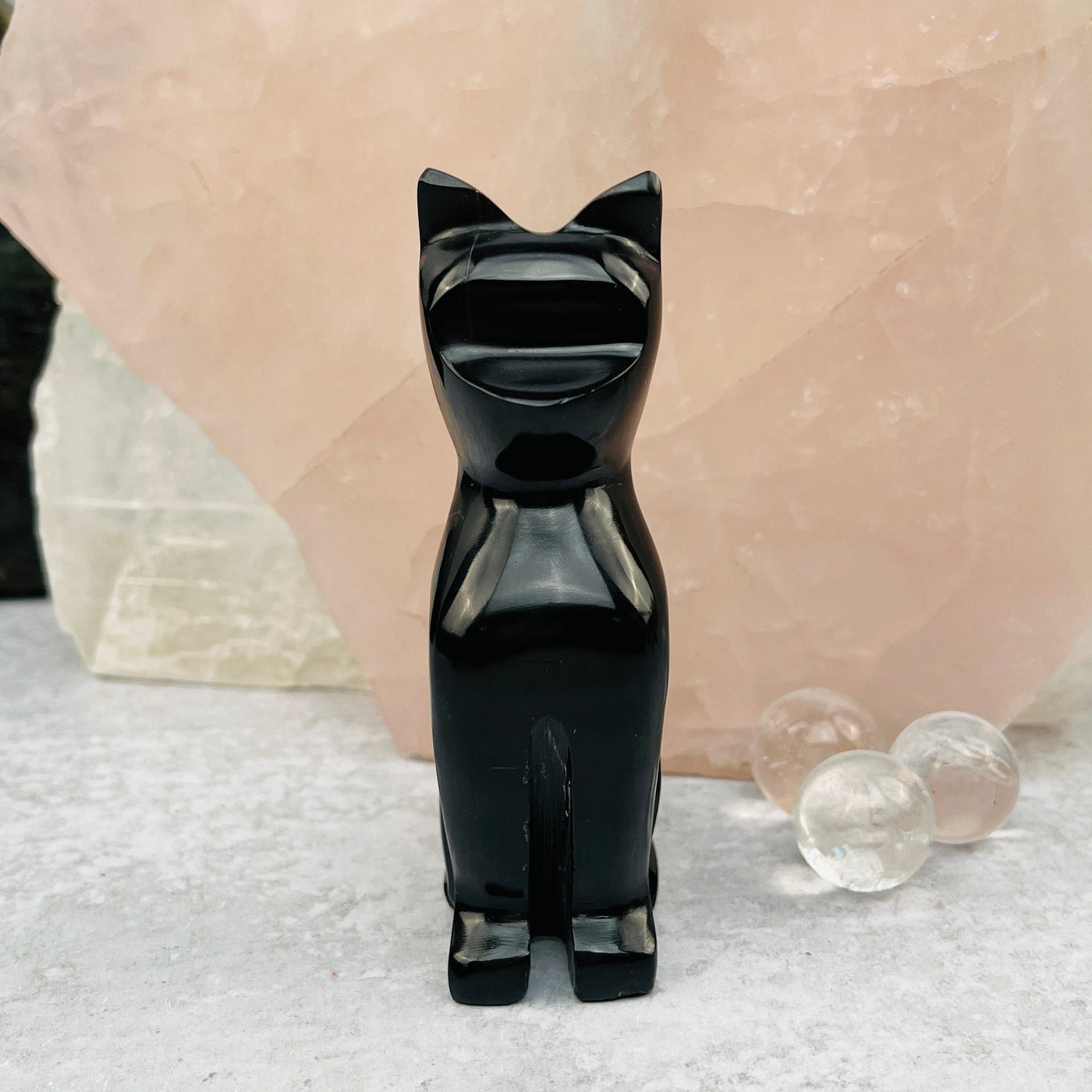 Black Onyx Cat displayed as home decor 