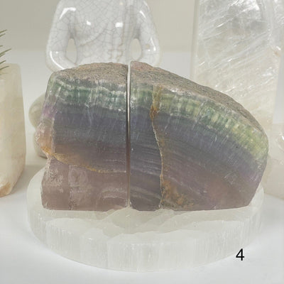 Fluorite Semi Polished Crystal Bookends - As Is - You Choose #3 variant 4 labeled