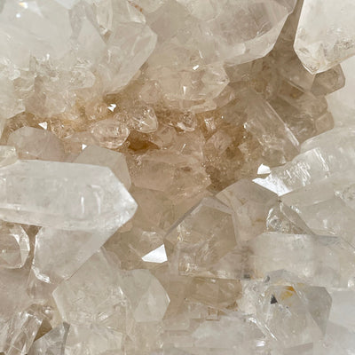 Large High Grade Crystal Quartz Cluster #1 closeup for detail