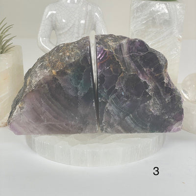 Fluorite Semi Polished Crystal Bookends - As Is - You Choose #3 variant 3 labeled