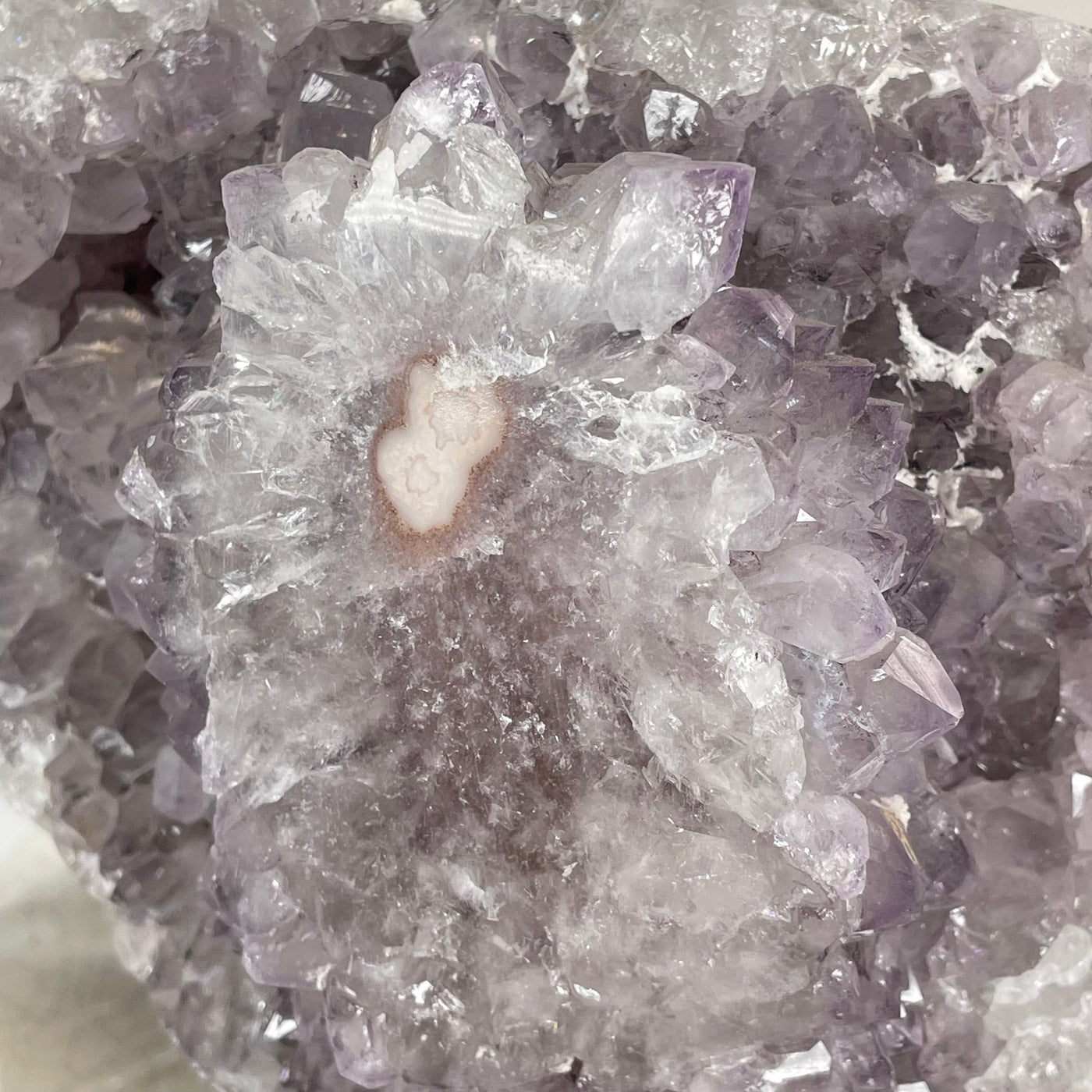 Amethyst Crystal Cluster with Stalactites on Metal Stand - One-of-a-Kind