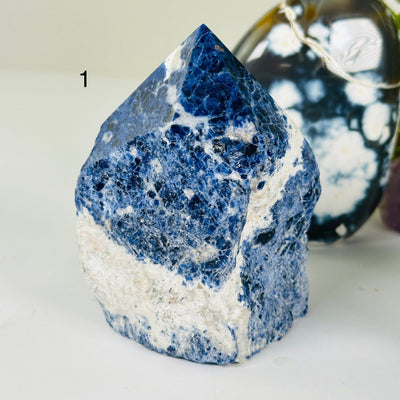 Sodalite Semi Polished Crystal Point - You Choose variant 1 labeled