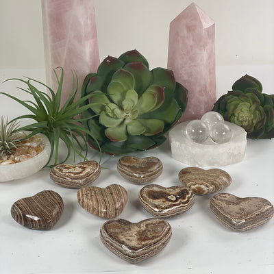 Aragonite Crystal Heart - You Choose #2 all variants side view