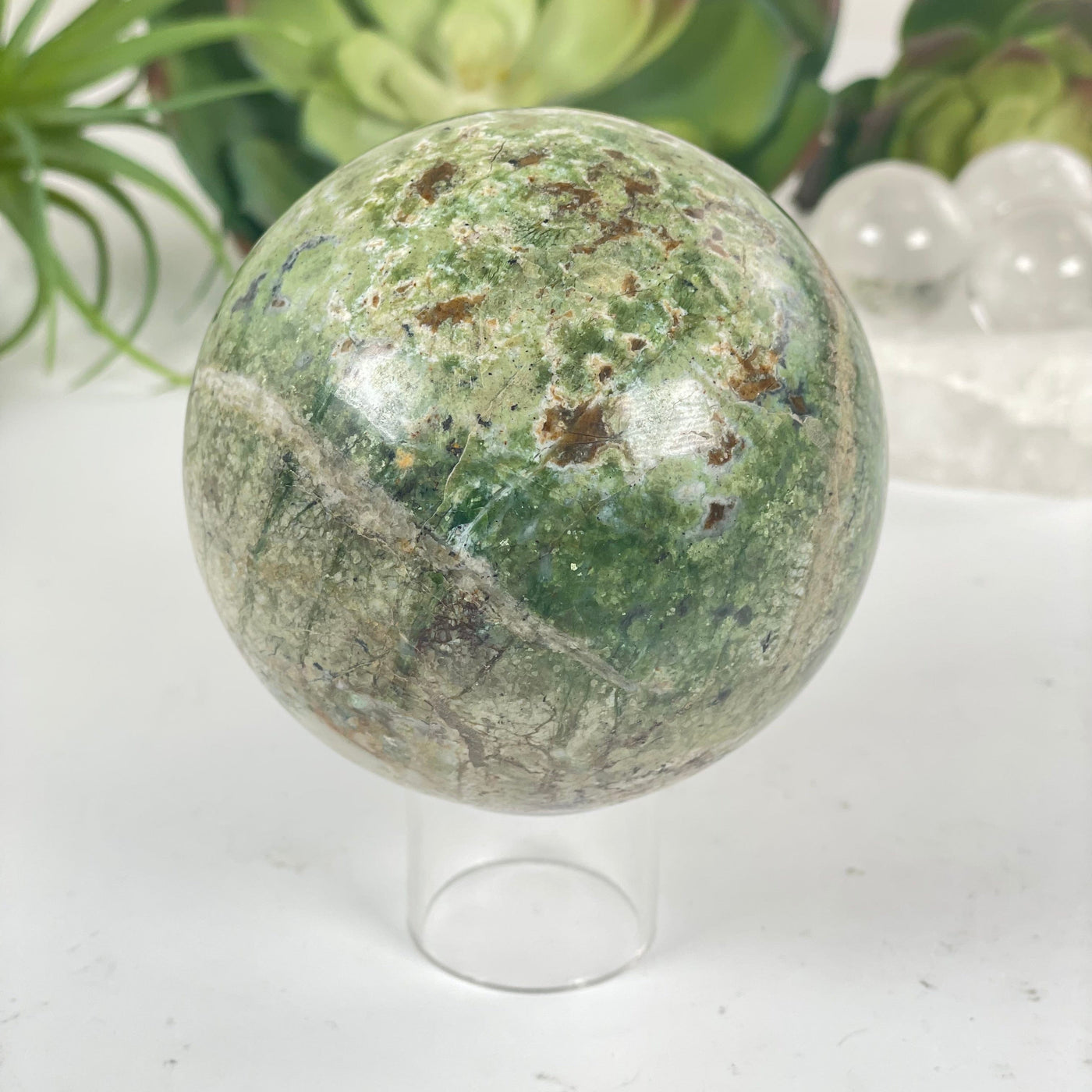 Nephrite Jade Crystal Sphere - One-of-a-Kind side view