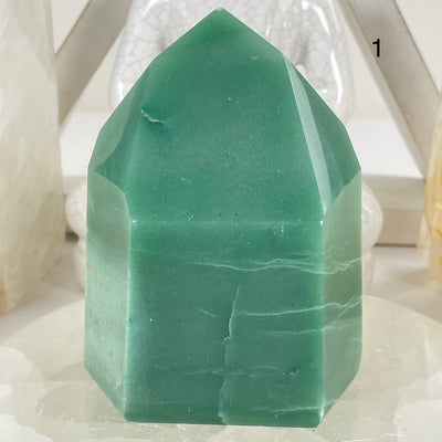 Green Quartz Polished Crystal Point - You Choose variant 1 labeled 