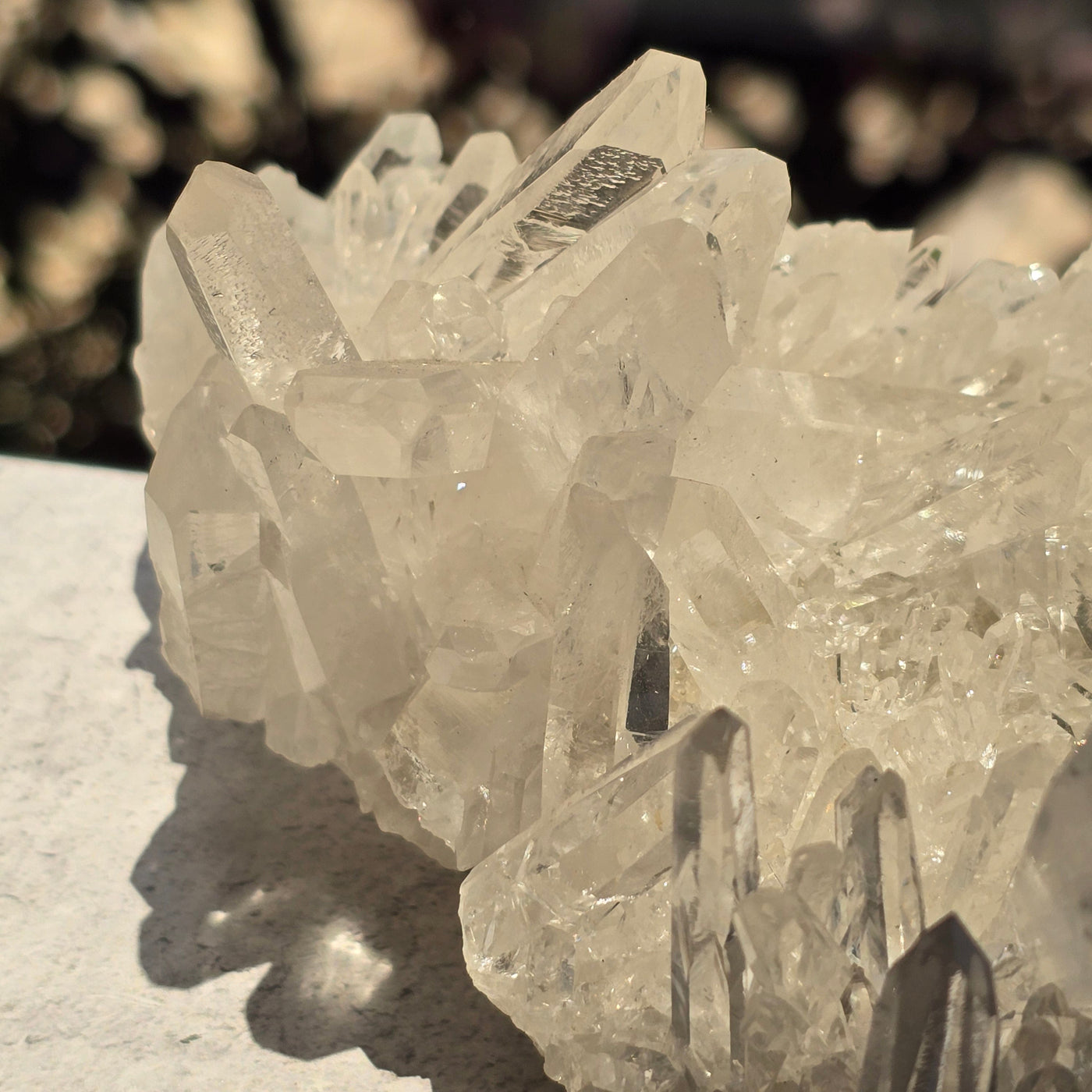 Crystal Quartz Cluster - AA Grade closeup for detail