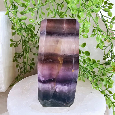 Fluorite Candle Holder side view