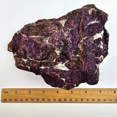 Purpurite - One-of-a-Kind top view with ruler for size reference