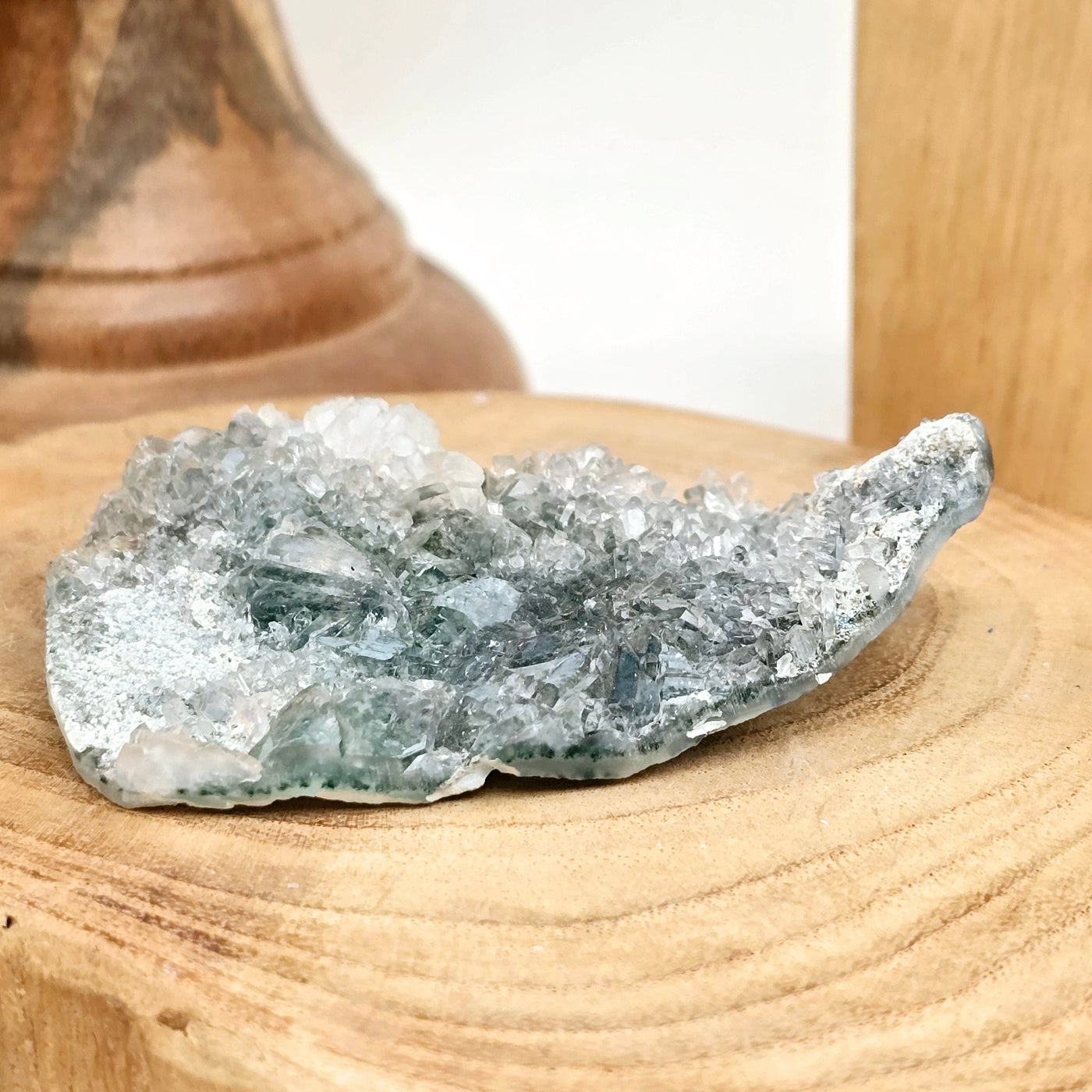 Chlorite Crystal Quartz Cluster #1 side view