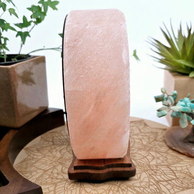 Large Sun and Moon Himalayan Salt Lamp - As Is side view