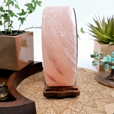 Large Sun and Moon Himalayan Salt Lamp - As Is side view