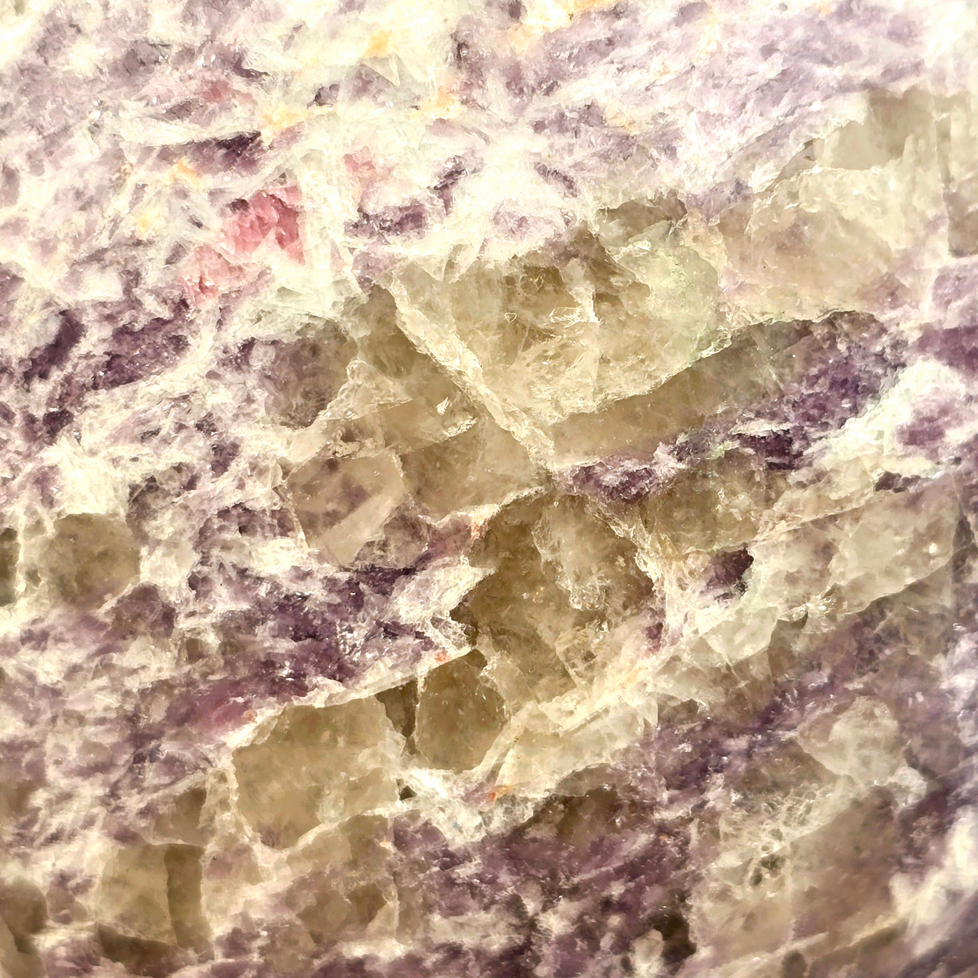 Lepidolite Cut Base #2 closeup for detail