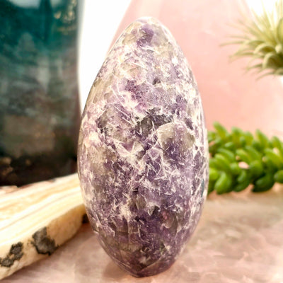 Lepidolite Cut Base #2 side view