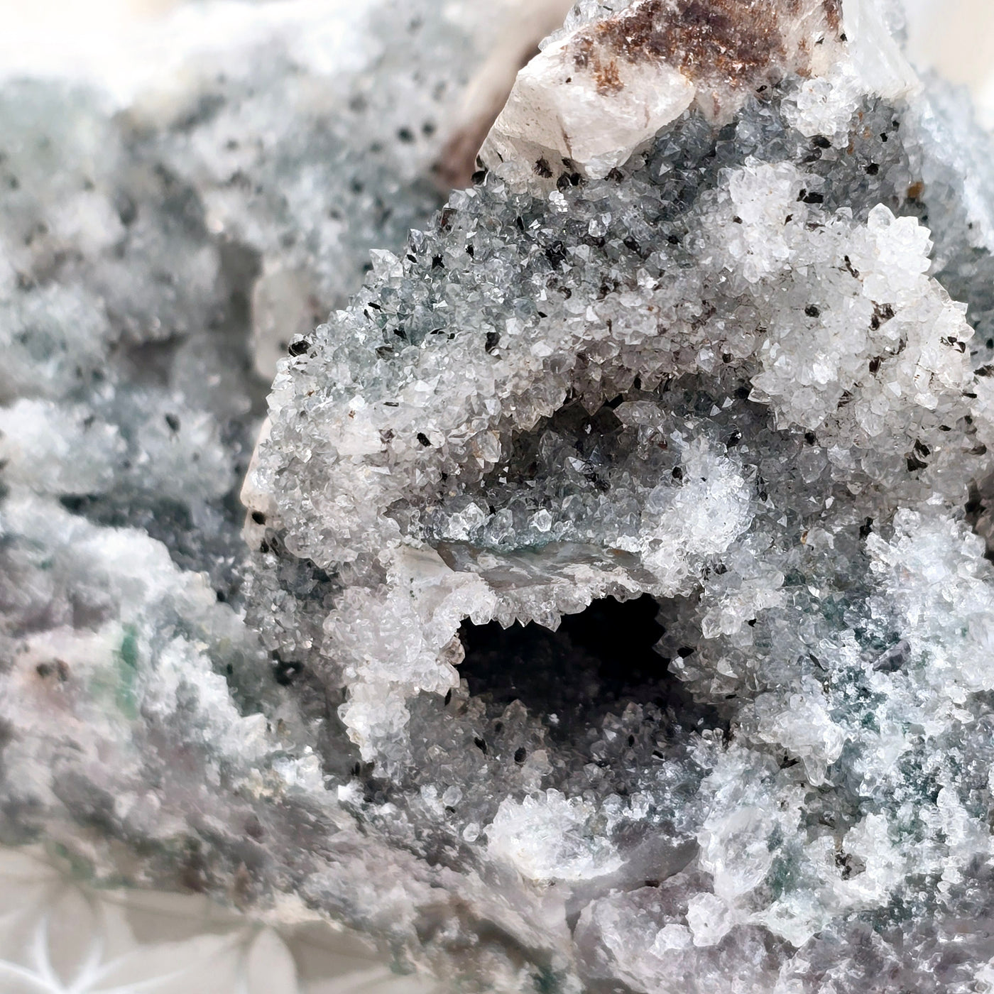 Chlorite Crystal Quartz Cluster #2 closeup for detail