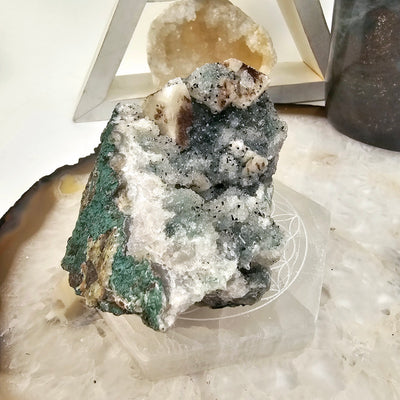 Chlorite Crystal Quartz Cluster #2 side view