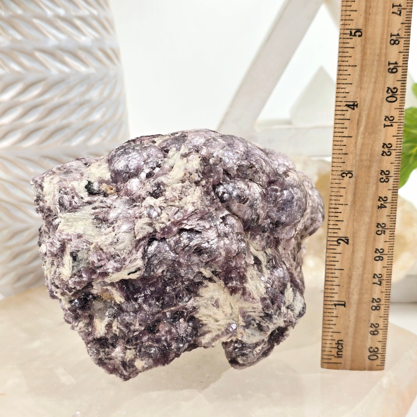 Botryoidal Lepidolite #2 with ruler for size reference