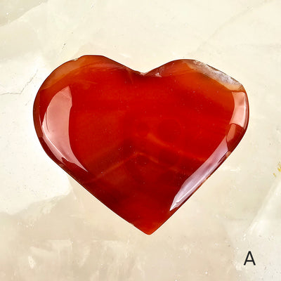 Carnelian Crystal Hearts - You Choose variant A labeled