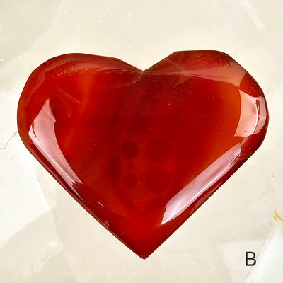 Carnelian Crystal Hearts - You Choose variant B labeled