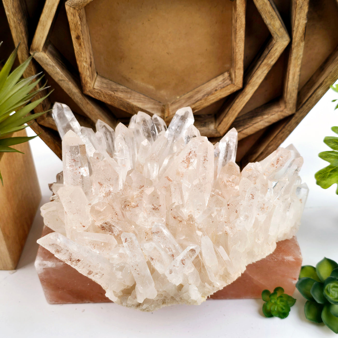 Lemurian Tangerine Quartz - High Grade Crystal Cluster - One-of-a-Kind back view