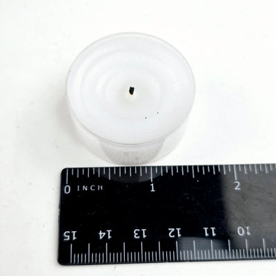 1.5" votive candle holder with ruler for size reference