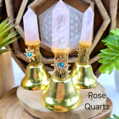 Crystal Point Bell with Sun Charm - You Choose Crystal