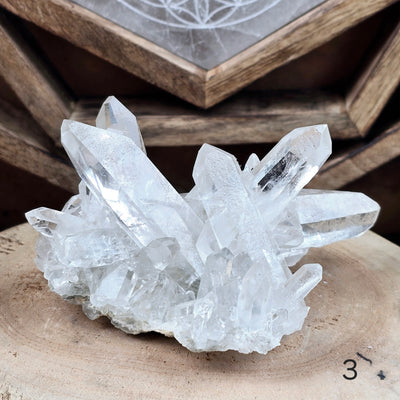 Crystal Quartz Cluster High Grade - You Choose variant 3 labeled