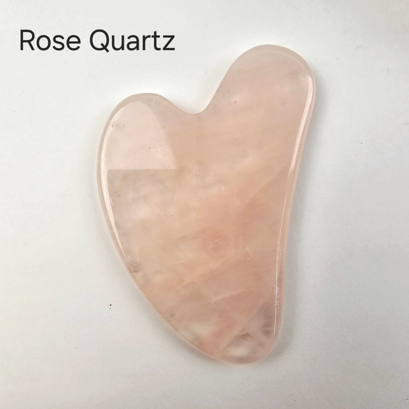 Stone Gua Sha Face Massage Tool - Rose Quartz gua sha labeled