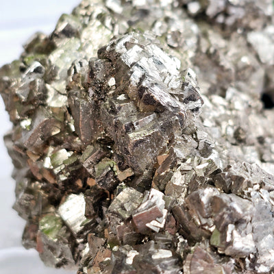 Pyrite with Barite Crystal Specimen #1 closeup for detail