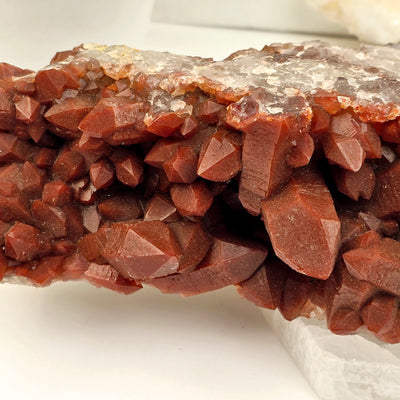 Red Hematite Quartz - Natural Crystal Cluster #2 closeup for detail