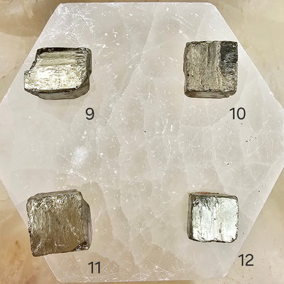 Pyrite Cube - You Choose variants 9, 10, 11, 12 labeled