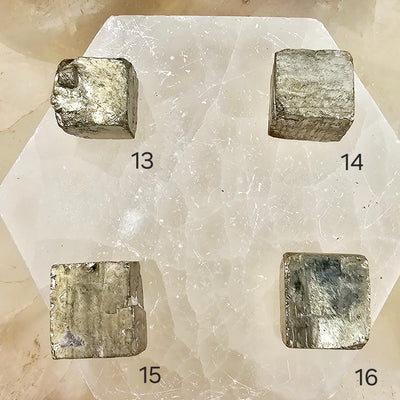 Pyrite Cube - You Choose variants 13, 14, 15, 16 labeled