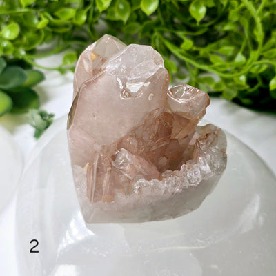 Tangerine Quartz Polished Crystal Heart - You Choose variant 2 labeled