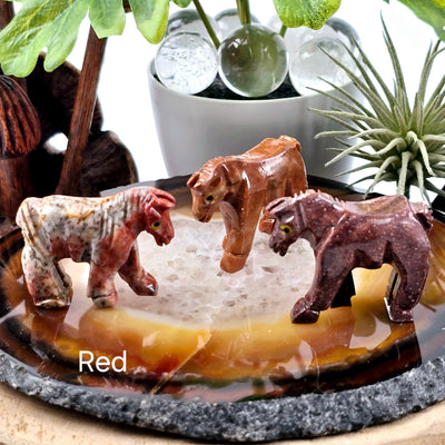 Soapstone Horse Carving from Peru - You Choose Color - red variant labeled