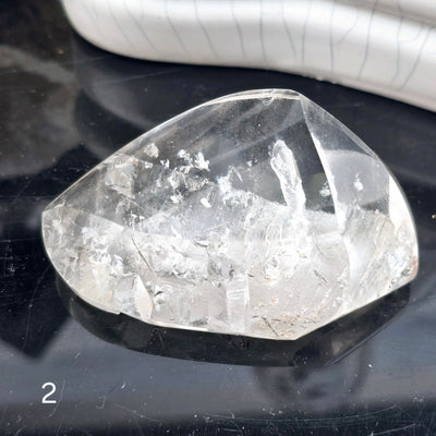 Polished Crystal Quartz Lens with Manifestations - You Choose variant 2 labeled