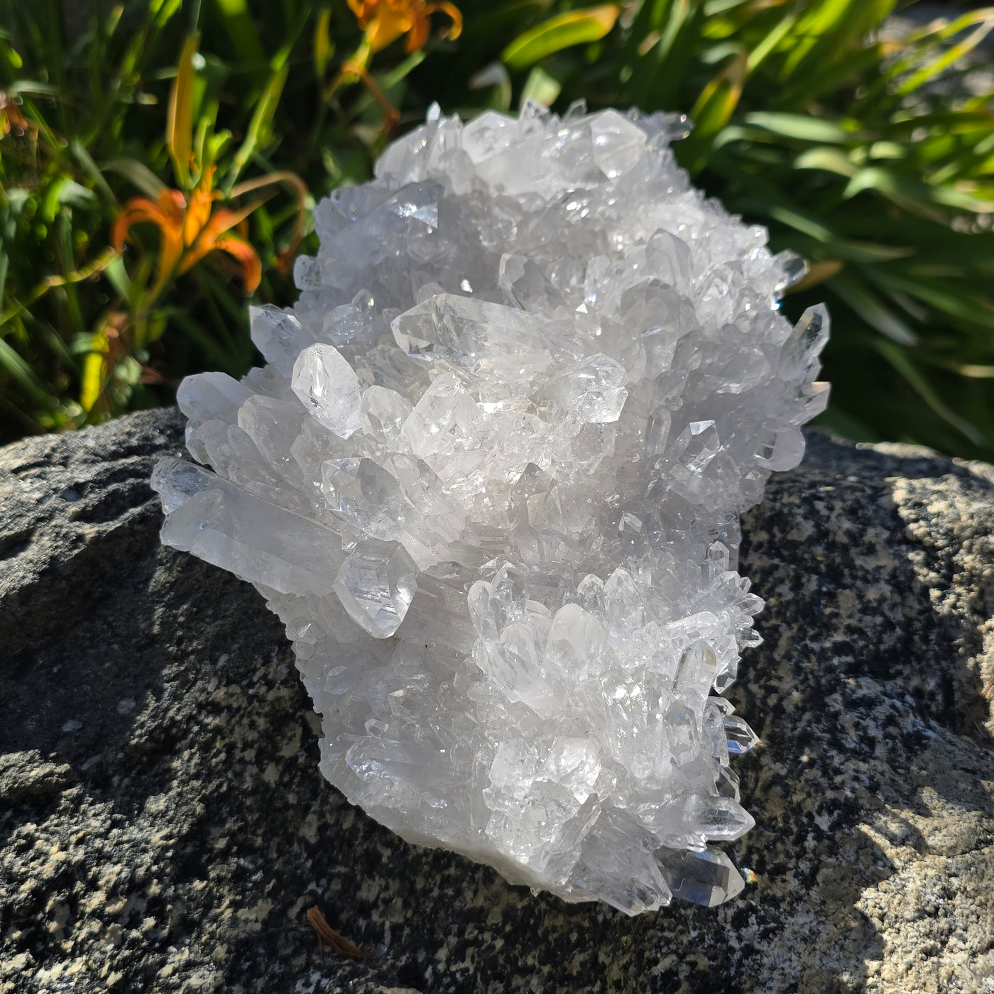 Crystal Quartz Cluster - AA Grade #2 side view