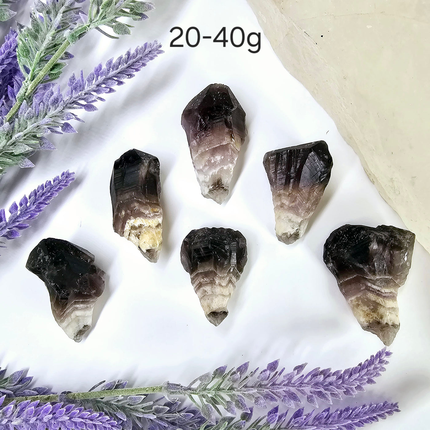 Chevron Amethyst Point - By Weight - 20-40g variant labeled